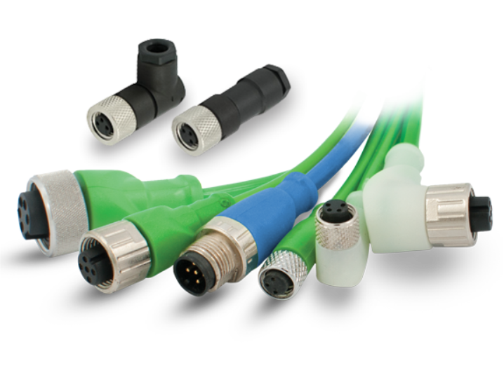 Conectores montáveis ou com cabos injetados nos padrões M8 M12 ou 7/8